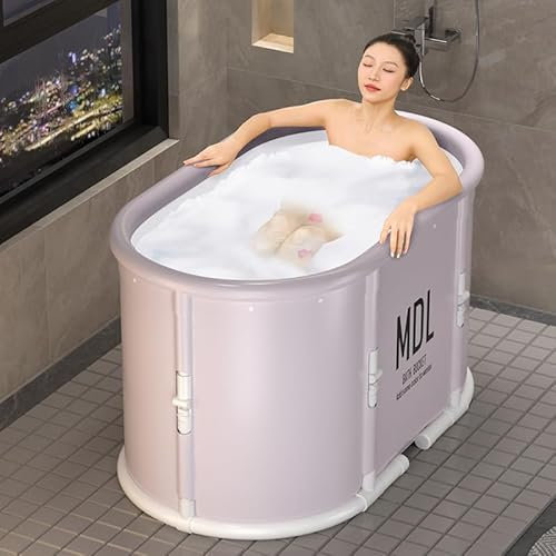 Tragbare Badewanne für Duschkabine, große, faltbare Einweichbadewanne für Erwachsene, separates Familienbadezimmer, japanisches Spa, zusammenklappbare Badewanne, ideal für heißes Bad, Eisbad, keine