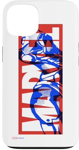 Hülle für iPhone 13 Iron Man Comic Art Avengers mit Marvel-Logo
