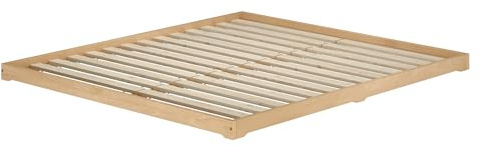 Erst-Holz®Breites Bodenbett Doppelbett Buche Massiv 180 x 200 cmRollrost inkl.
