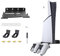 AriKroii Wandhalterung für PS5 Pro/PS5 Slim, PS5 Slim Wandhalterung mit 2 abnehmbarem Controllerhalter, Wandbefestigtes Zubehör für Playstation 5 Pro/PS5 Slim Disc & Digitale Edition