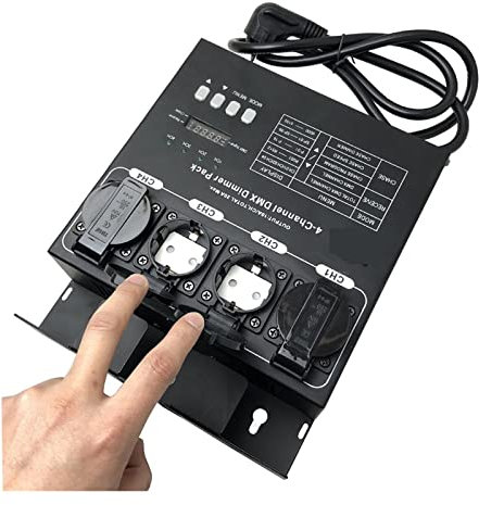 Controller DJ Decodificatore LED DMX Dimmer Dimmer Pack 4CH 1KW Dmx Dimmer Rear Controller Dimming Pack for lampade da palco per imparare a mixare