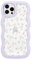 ZCDAYE Floral Case Compatible with iPhone 13 Pro, Aesthetic Flower Pattern Cute Curly Wavy Shape Phone Case for Women Girls,Soft TPU Shockproof Cover for iPhone 13 Pro (6.1 inch),Purple