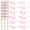 36 Stück JGA Brille Herz Sonnenbrille Set, Brille Team Armbänder Set jga accessoires, 12Herz Sonnenbrille+12Bride Tattoo Aufkleber+12Bride Armband