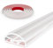 Esufeir 39/1M Plegable Perfil Silicona Borde Plato Ducha,Autoadhesiva Barrera Ducha Suelo Que No Salga Agua Copete Encimera Cocina,Goma Burlete Junta Vierteaguas Mampara Baño,Umbral Tira,Transparente