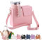 OKESYO Tasche für Stanley Cup, Tragetasche für Stanley Cup 40oz, Stanley Cup Zubehör Tasche für Meisten Wasserflaschen mit Fach und Verstellbarem Schultergurt(Rosa)