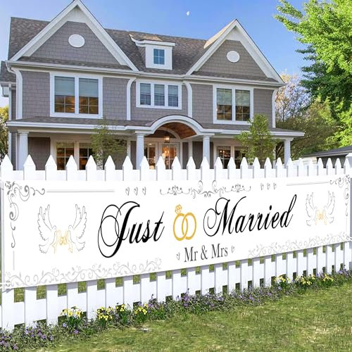 Banner decorativo per matrimonio (Just Married)