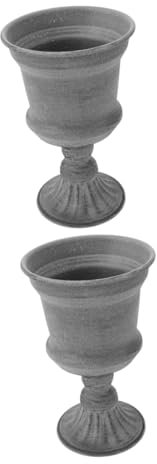 MAGICLULU 2 Piezas Macetero Retro de Hierro Forjado Maceta Vintage de Gran Durabilidad Jarrón Decorativo versátil macetero Vintage florero conmemorativo Maceta de Metal para Boda Planchar