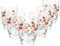 MamboCat Marie 6er Set Trinkgläser I 220ml, H10,5cm I Wasser-Glas mit Blumenwiese-Dekor für 6 Personen I konisches Glas für Saft, Limo, Softdrinks & Co