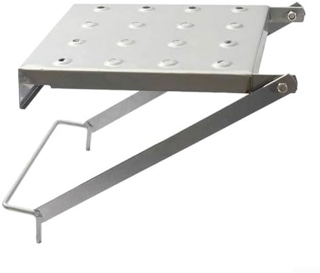 Plataforma de escalera de hierro compacta con diseño de ahorro de espacio, perfecta para cualquier hogar