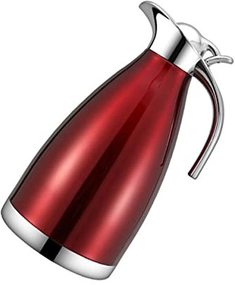 Cabilock Botella Térmica Acero Inoxidable Doble Capa Aislamiento Vacío Para Agua Caliente y Fría Uso Doméstico Oficina Viaje Color Vino Rojo