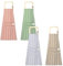Vyanveo 4 Stück Kochschürze Schürze Damen/Herren, Baumwolle Leinen Verstellbare Küchenschürze Damen Apron Women mit 2 Taschen für Kochen, Backen, Hausarbeiten,Malen