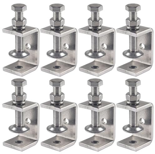 Ponezg 8 Stück C Klemme 6-30mm Einstellbar Kieferöffnungen Schraubzwingen Klein Edelstahl C Zwingen Schraubklemmen Metall Kleine Klemmen Klemmschrauben Klemmhalterung M8 Schraubzwinge C Clamp Set