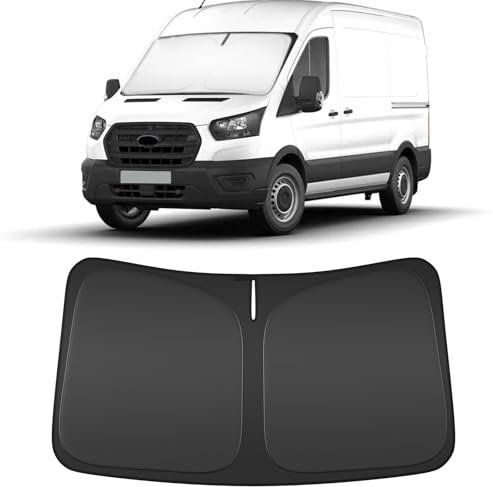 Parasol para parabrisas para Ford Transit 2015-2024, accesorios compatibles, diseño plegable, bloqueador solar que protege de los rayos solares y daños por calor
