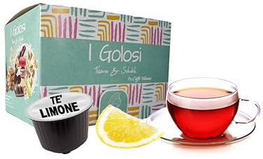 Caffè Vulcanus - 50 capsule gusto tè al limone - Capsule compatibili con le macchine Nescafe* Dolce Gusto*