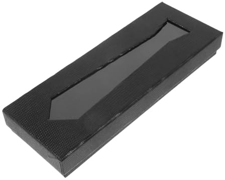 Schwarze Krawattenbox mit Schlangenstruktur, Pappe für Herren | Ordentliche Aufbewahrung, Vielseitige Nutzung für Krawatten und Tücher, Geschenkverpackung für Feier und Präsent