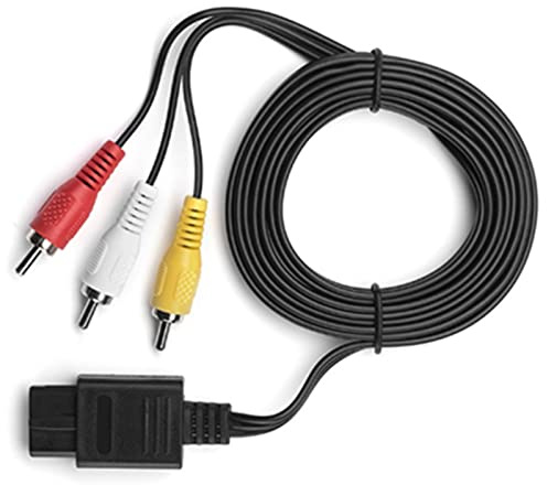 Gugxiom Audio-Video-AV-Kabel für N64 5,9 Fuß Länge Multimedia-Kabel aus Stahl-Kupfer-Material für Vintage-Gaming-Fans