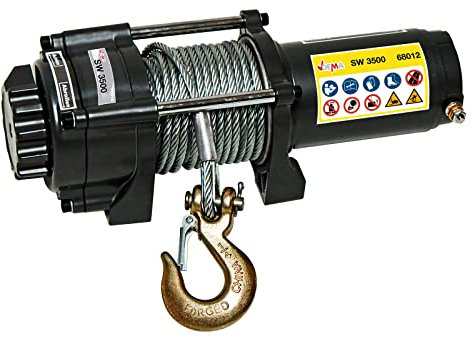 DEMA Elektrowinde 12V | Elektrische Seilwinde | Seilzug Elektroseilzug 1,6t / 3,2t Winde für Auto, Boot & mehr