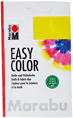 Marabu 17350022067 - Easy Color saftgrün, 25 g Batik- und Handfärbefarbe für Baumwolle, Leinen, Seide und Mischgewebe, handwaschbar bis 30°C, sehr gute Lichtechtheit, nicht kochecht