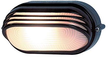 REV Ovalleuchte, Wandlampe Deckenlampe oval, bis 60 Watt, IP44, E27, schwarz