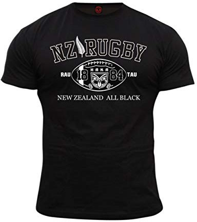Dirty Ray Rugby New Zealand Herren Kurzarm T-Shirt K2 (XXL)