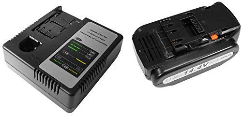 2in1 Angebot im Set: Akku Schnellladegerät + Hochleistungs Li-Ion 14,4V 4000mAh Akku für Panasonic EZ3743 EZ3744 EZ37C1 EZ4540 EZ4540 EZ4541 EZ4542 EZ4543 EZ4544 EZ4640 EZ4641 EZ7440 EZ7441 EZ7442