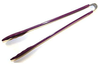 Kochblume Gourmetzange | Premium-Silikon | Hitzebeständig | Spülmaschinenfest | 33,5cm | Farbe: lila
