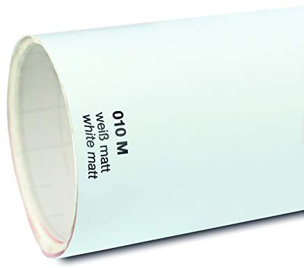 Unbekannt 11€/m² Oracal Plotterfolie 751c 010M Weiß Matt 126 cm Breite gegossene Plotter Möbel-Folie selbstklebend High Performance cast
