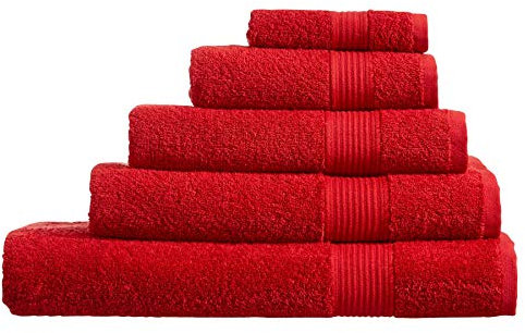 Olivia Rocco Egyptian Cotton Towels, Home Collection Towel 500 GSM, Hand Towel Red