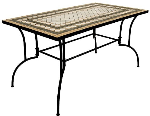 VERDELOOK Tavolo Mosaico Classic Design, 150x80 h73 cm