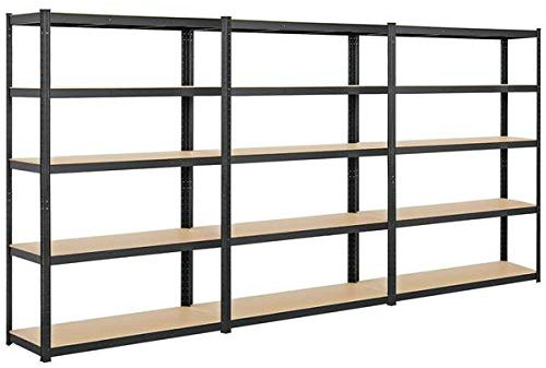 Yaheetech 3X Lagerregal Kellerregal Werkstattregal Schwerlastregal 175 kg pro Fachboden Garagenregal Werkbank Regalsystem für Garage, Werkstatt, Speisekammer