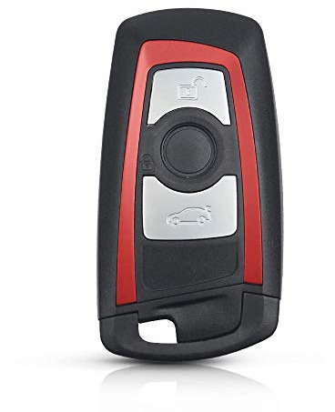 MWBLN Car key shell,3/4 Buttons Replacement Smart Key Shell,For BMW CAS4 F 3 5 7 Series E90 E92 E93 X5 F10 F20 F30 F40 Remote Car Key Case 3ButtonRed