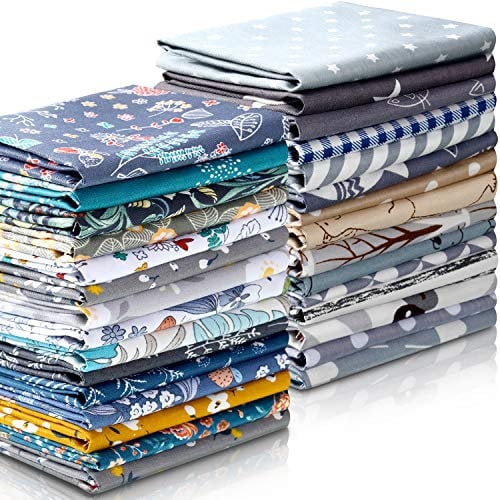 30 Stücke 10 x 10 Zoll Baumwoll Stoff Bedruckte Bündel Quadrate Blumen Stoff Patchwork Nähen Quilten Bündel Verschiedene Muster Baumwoll Stoff für DIY Sammelalbum Handwerk Herstellung Zubehör