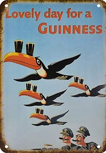 Lovely Day for A Guinness Blechschild Vintage Wandschild Blechschild Plakette Café Größe: 20 x 30 cm