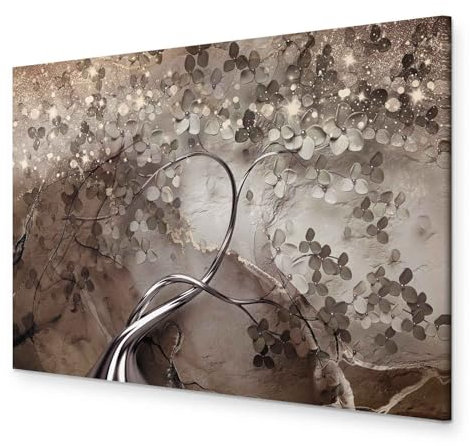 murando - Wandbilder XXL Blumen Baum 120x80 cm Leinwandbild 1 tlg Kunstdruck moderne Wandbilder Wohnzimmer Schlafzimmer Bilder auf Leinwand XXL Wanddekoration Design Wand Deko Abstrakt Ornament bokeh
