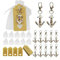 Aotoer 50 Stück Anker Schlüsselanhänger Party Favor Hochzeit Gastgeschenke für Gäste, kreative Souvenirs Geschenke mit Kordelzug Geschenktüten für nautische Themen Hochzeit Party Dekorationen