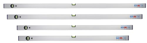 Alu-Magnet-Wasserwaagen Set M1 Profi-M, 4-tlg | 40, 60, 80 und 100 cm | haftstarke Permanentmagnete, justierbare & auslaufsichere Libellen, 0,5 mm/m Genauigkeit, Made in Germany