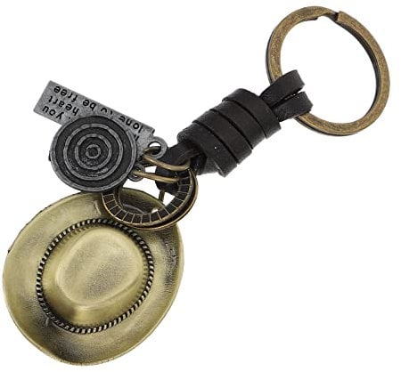 SOIMISS Hut Schlüsselanhänger Vintage Metall Schlüsselring Personalisierter Schlüsselhalter Cowboyhut Für Auto Tasche Rucksack Handy
