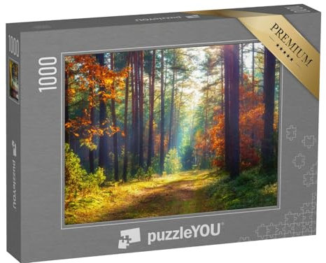 puzzleYOU: Puzzle 1000 Teile „Herbstliche Naturlandschaft“ – aus der Puzzle-Kollektion Flora, Natur, Pflanzen, Blumen & Pflanzen, Himmel & Jahreszeiten