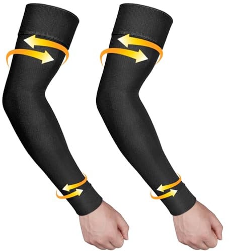 Ailaka Medizinische Kompressions Lymphödem Damen Herren, Kompression Arm 20-30 mmhg Kompressionsärmel mit Gepunktetem Silikonband, Armbandage für Krampfadern, Lymphödem, Arthritis, Tennisarm