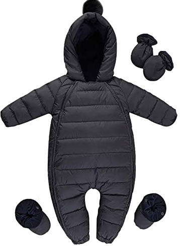 amropi Traje de Nieve para Bebé Mono con Capucha Chaqueta Abrigo de Invierno Mameluco por 3-24 Meses