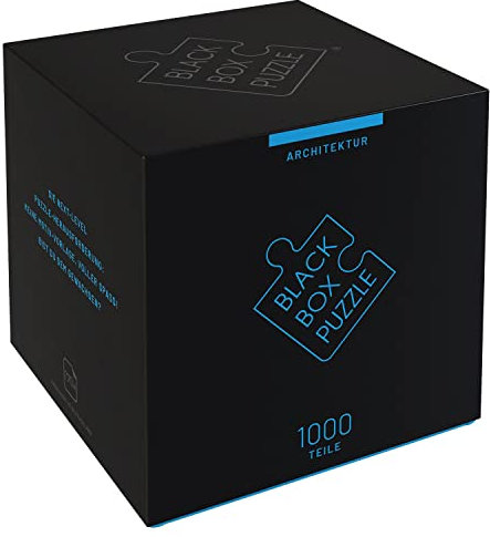Black Box Puzzle 1000 Teile, Blackbox Puzzel mit Überraschungs-Motiv ohne Vorlage, Impossible Puzzle schwer für Erwachsene und Kinder ab 14 Jahren, Puzzle Box Architektur Edition 2022