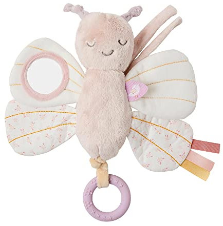 Nattou Aktiv-Spielzeug Schmetterling, Aus Polyester, Mit verschiedenen Aktivitäten, Ca. 30 cm, Alice und Pomme, Altrosa