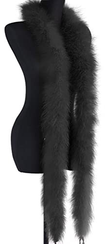 JAWSEU Marabu-Boa zum Basteln, 2m Flauschige Girlande Feder-Girlande für Nähen Kunsthandwerk Dekoration, Federschal Federboa Hochzeit Party Karneval Kostüm Dekor