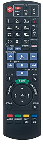 VINABTY N2QAYB001113 Fernbedienung ersetzen Passend für Panasonic Blu-ray Disc Recorder DMR-BCT76 DMR-BCT760 DMR-BCT765 DMR-BST760 DMR-BST765 DMR-BCT760EG