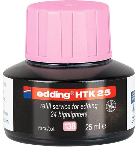 edding HTK25 Textmarker Nachfülltinte Pastell Pink