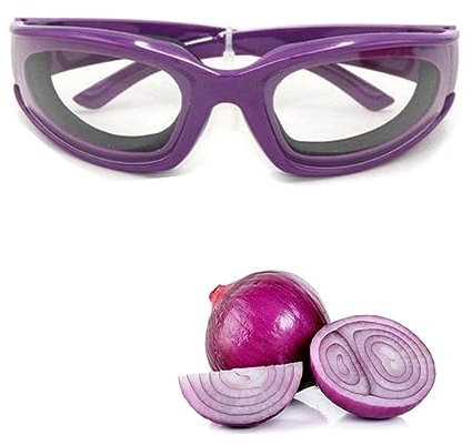 ZHjuju Zwiebelbrille,Küche Zubehör Zwiebel Schutzbrille Brille für Schneiden die Zwiebeln Onion Goggles Anti-würzige Zwiebel Ausschnitt Schutzbrillen Zwiebelbrille Schutzbrille für Frauen Männer Lila