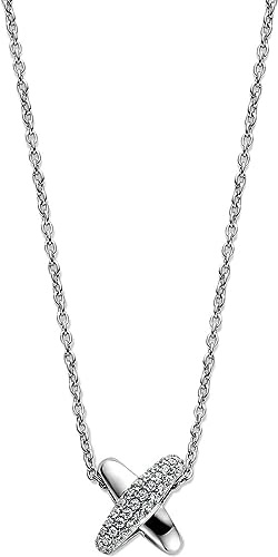 Ti Sento - Milano Damen-Kette 925er Silber Zirkonia One Size, Silber 32022746