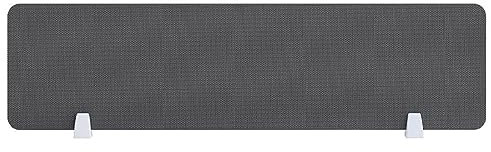 DLUXCA Akustik Trennwand für Schreibtisch,Home Office Schallschutz Raumtrenner,Sichtschutz,Tischtrennwand mit Klemmen Schalldämmung,Optional Mehrfarbig,Dark Gray-120cm*30cm