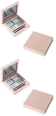 minkissy 4 Pcs Empty Eyeshadow Palette Empty Eyeshadow Case Makeup Highlighter Empty Lipstick Palette Cosmetics Palette Pans Makeup Tray Highlighters Empty Eye Shadow Pallet Compact Square