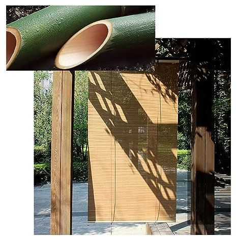 Bambusjalousien for Fenster - Schilfrohrvorhang, Lichtfilternd/wasserdicht Mit Lifter-Camper-Jalousien Und Jalousien, Duschvorhängen, Außenjalousien for Aufrollen Auf Der Terrasse (Size : 100 x 155 c